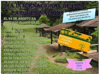 Día internacional de los
parques nacionales
 