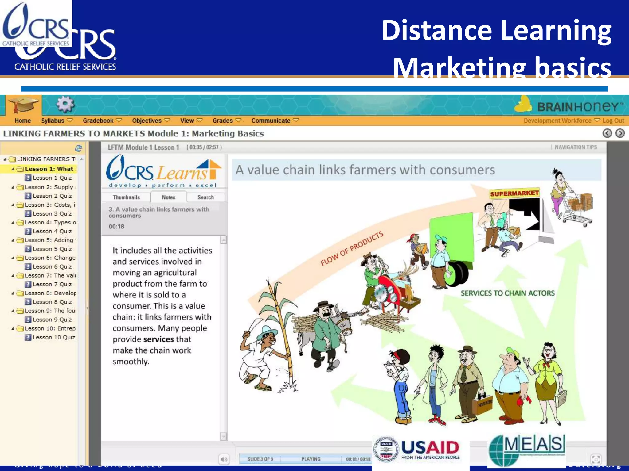 Distance Learning 
Marketing basics 
 