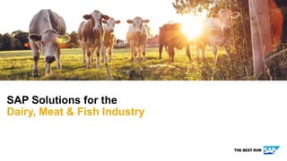 SAP Solutions for the
Dairy, Meat & Fish Industry
 
