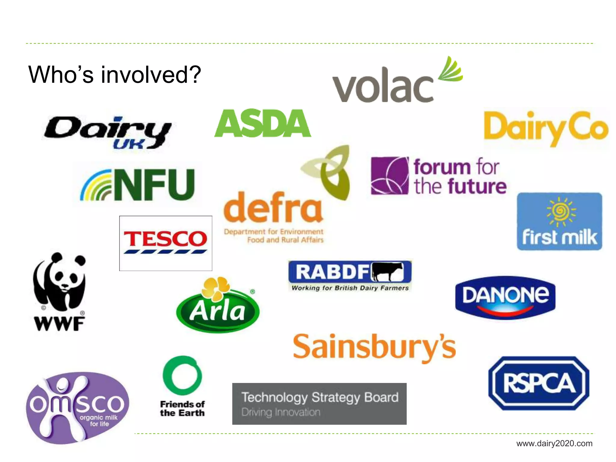 Who’s involved?




                  www.dairy2020.com
 