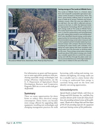 Dairy Farm Energy Efficiency | PDF