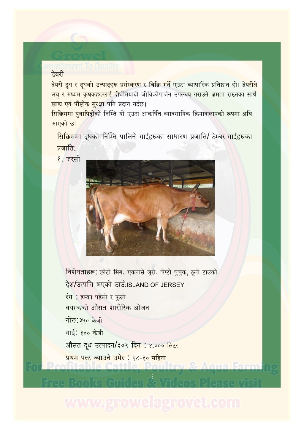 गाई पालन पुस्तिका (Dairy Farming Guide in Nepali)