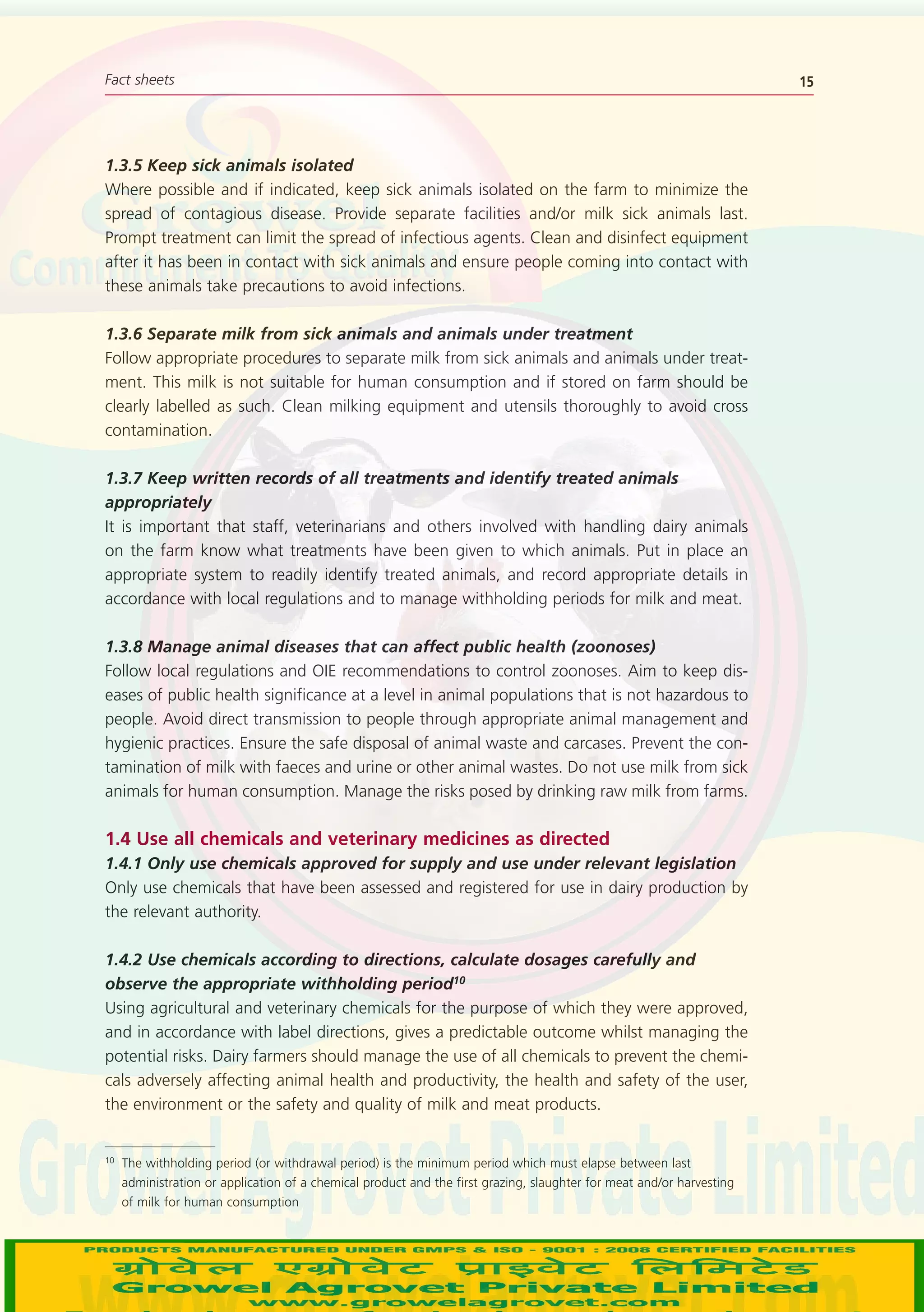 Dairy Farming Practice Guide | PDF