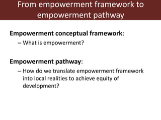 Integrating gender equity and empowerment in the Dairy Goat and Root Crop Production project: Current issues and next steps