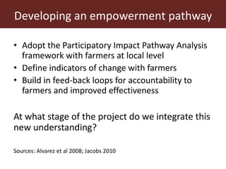 Integrating gender equity and empowerment in the Dairy Goat and Root Crop Production project: Current issues and next steps