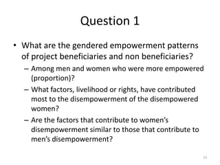 Evaluating the impacts of livestock microcredit and value chain programs on women’s empowerment using the women’s empowerment in agriculture index (WEAI)
