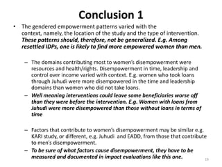 Evaluating the impacts of livestock microcredit and value chain programs on women’s empowerment using the women’s empowerment in agriculture index (WEAI)