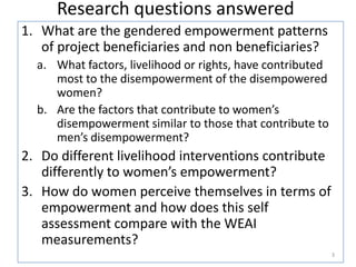 Evaluating the impacts of livestock microcredit and value chain programs on women’s empowerment using the women’s empowerment in agriculture index (WEAI)