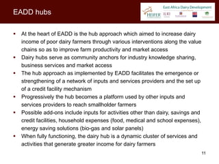 Delivery of advisory and technical services for dairy smallholder production systems: The concept of dairy hubs