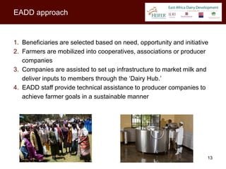 Delivery of advisory and technical services for dairy smallholder production systems: The concept of dairy hubs