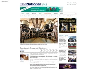 Dairy imports german and dutch cows   the national