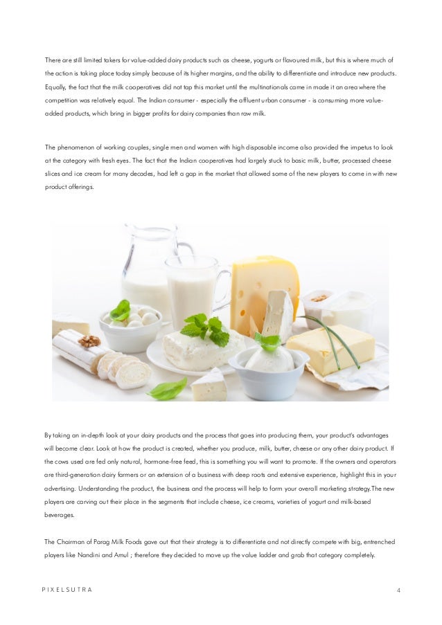 DAIRY INDUSTRY MARKET ANALYSIS AND MARKETING STRATEGIES