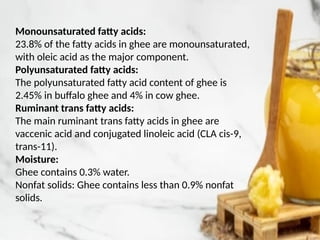 Composition and Chemistry of cream, butter, ice cream, ghee | PPT