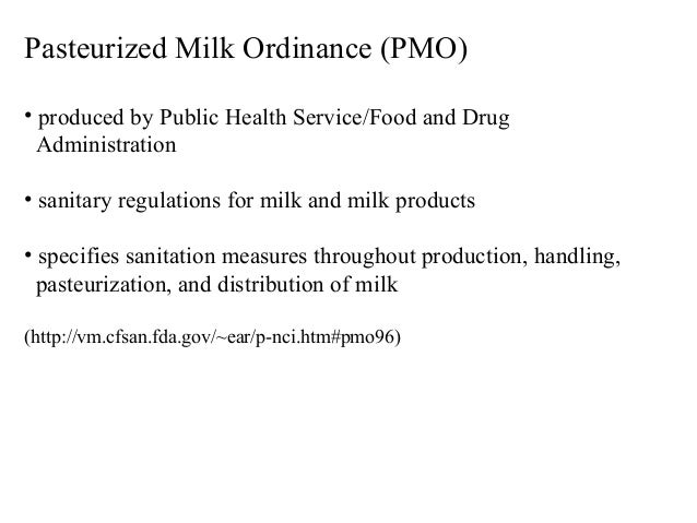 milk ordinance p processing Dairy