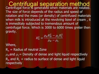Centrifugal separation method
 