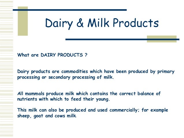 examples of dairy