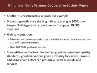 Regional markets outlook and lessons for the dairy sector in Tanzania 