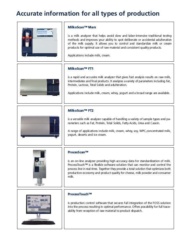 FOSS Dairy Analysis Solutions
