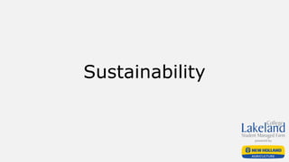 Sustainability
 