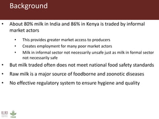 Formalizing the informal: Experiences from a training and certification scheme in the dairy sector in Assam (India) and Kenya