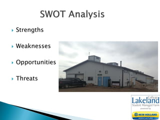  Strengths
 Weaknesses
 Opportunities
 Threats
 