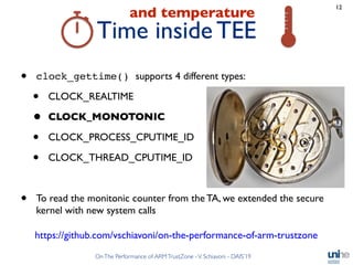Monatomic Counter DAIS19: On the Performance of ARM TrustZone | PDF
