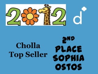 2 nd
 Cholla
Top Seller
             Place
             Sophia
             Ostos
 