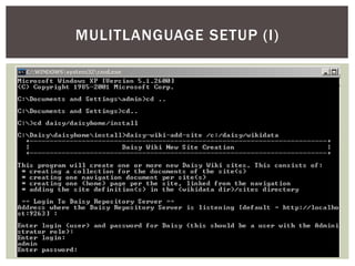 MULITLANGUAGE SETUP (I)
 
