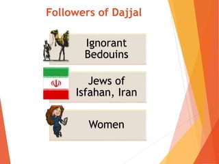 Followers of Dajjal
Ignorant
Bedouins
Jews of
Isfahan, Iran
Women
 