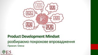 Product Development Mindset
розбираємо покроковевпровадження
Прихнич Олена
 
