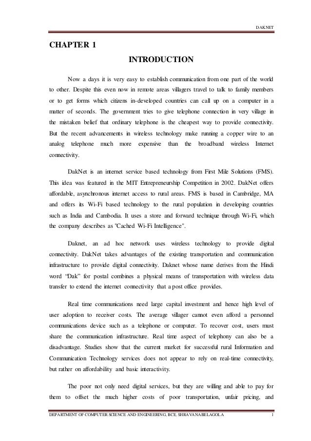 daknet seminar report pdf