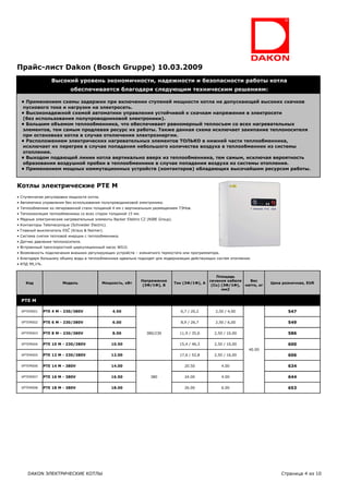 Котлы Dakon Прайс Лист | PDF