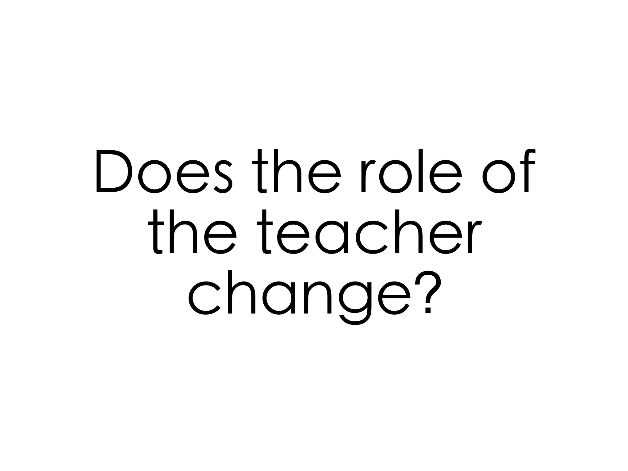 What do we do
with Curriculum?
 