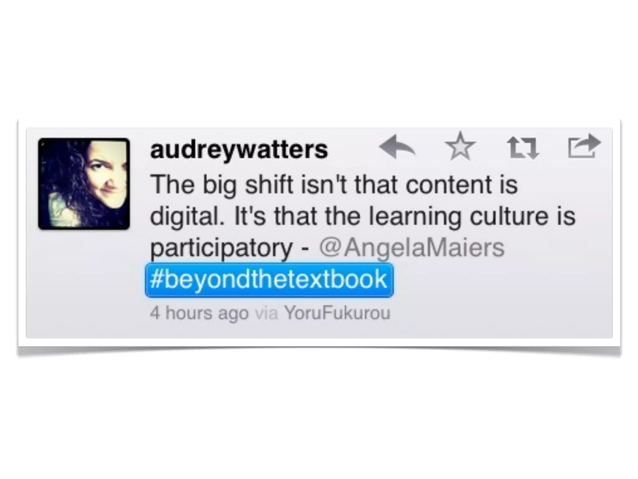 Does this have anything to do with learning?
 