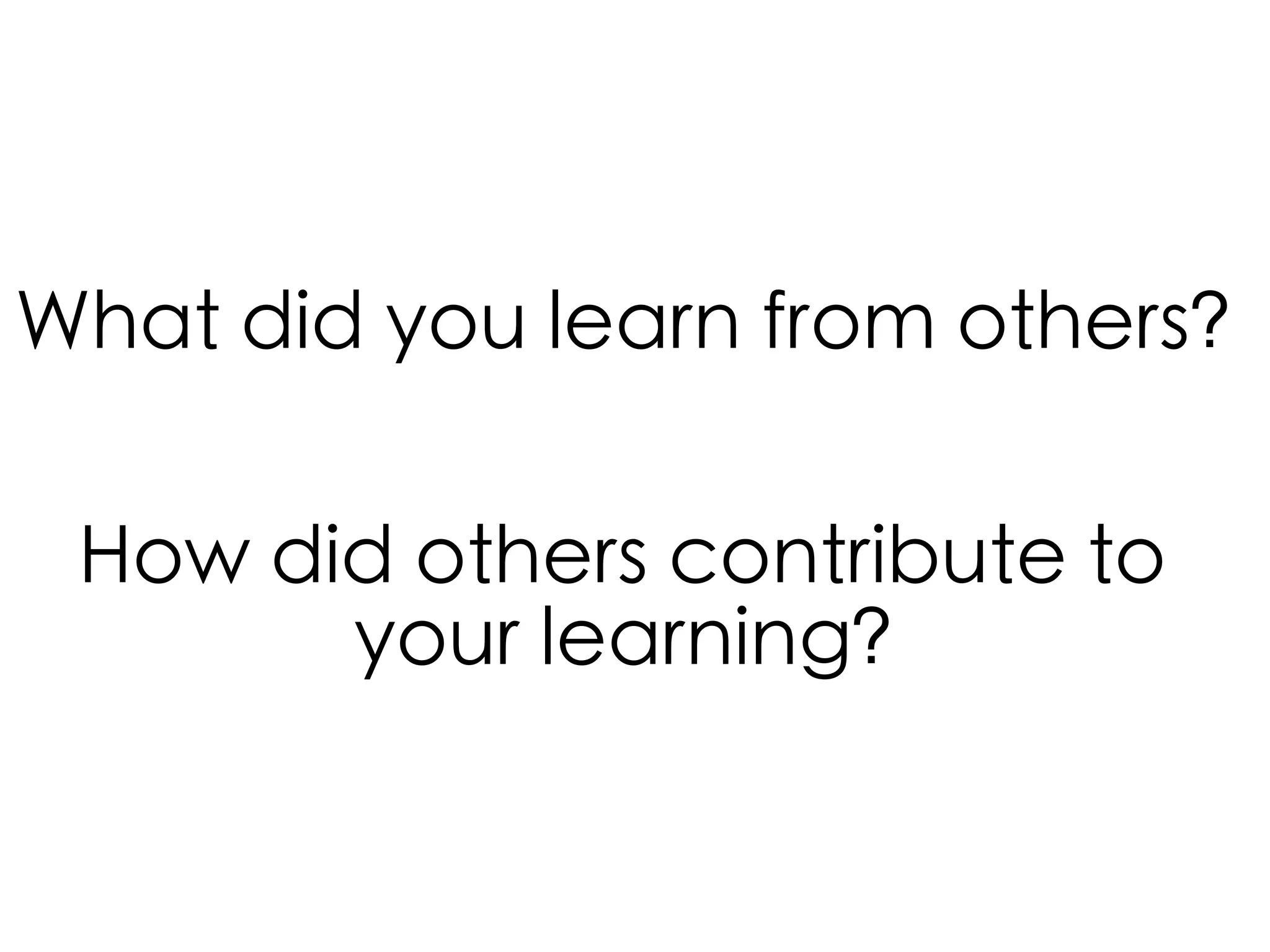 Sharing my work online has become a huge part
of the way I learn. Those connections make it
possible for me to gain a bigger audience,
which means, more feedback and more
learning. A lot more people are finding me now.
                                            Mark Klassen




                                    Adapted from Will Richardson
 