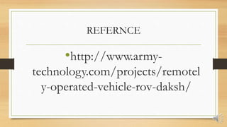 Daksh remotely operated vehicle (rov), india | PPTX