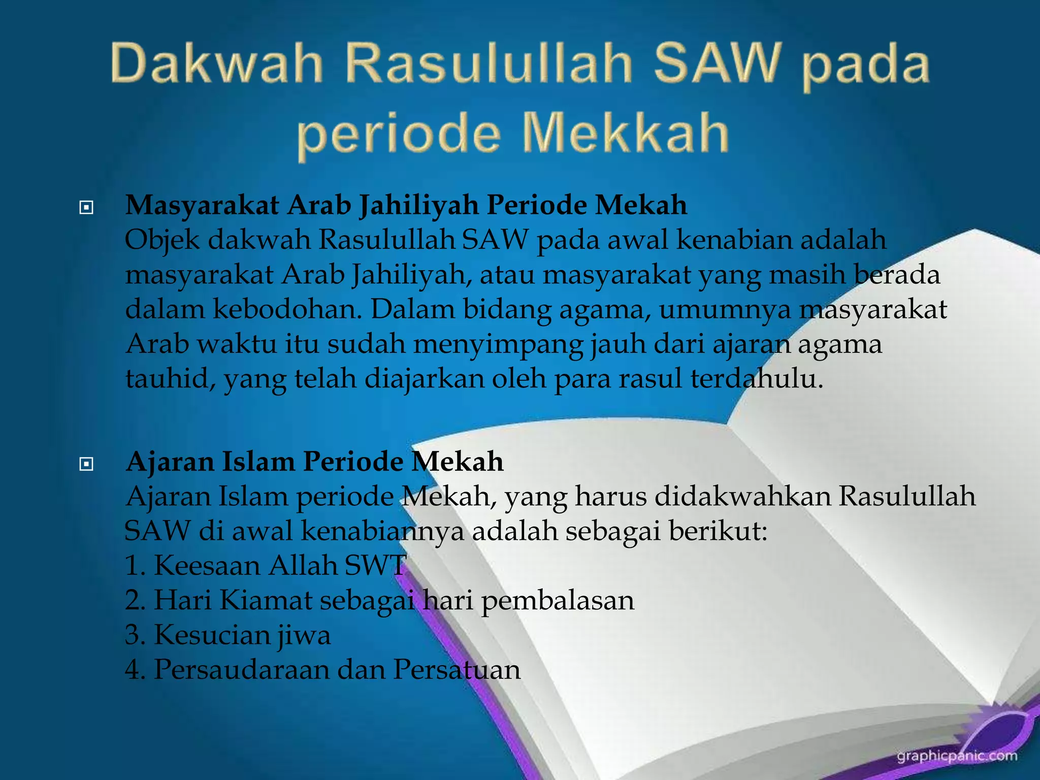 Dakwah rasulullah pada periode mekah dan madinah | PPTX