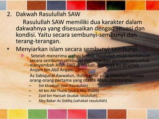 Dakwah rasulullah periode mekah | PPTX