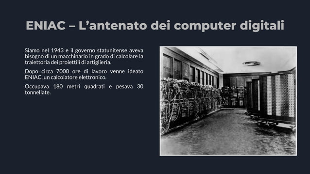 La Storia del Computer dal 1890 ad oggi PPT
