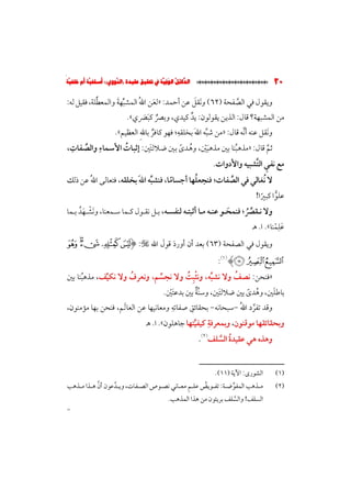 الدلائل الوفية في تحقيق عقيدة (النووي)؛ أسلفية أم خلفية