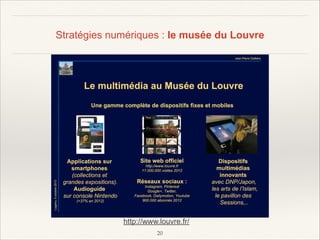 Stratégies numériques : le musée du Louvre

http://www.louvre.fr/
!20

 
