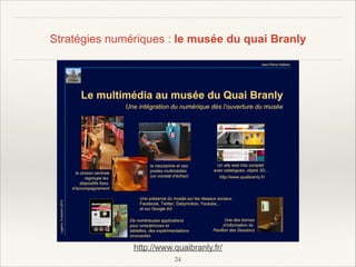 Stratégies numériques : le musée du quai Branly

http://www.quaibranly.fr/
!24

 
