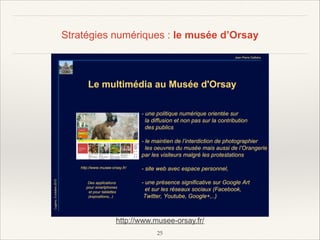 Stratégies numériques : le musée d’Orsay

http://www.musee-orsay.fr/
!25

 
