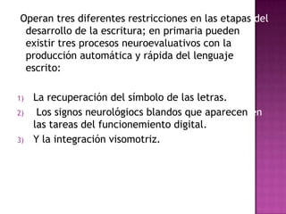 3). Las conexiones múltiples entre los códigos fonológicos del correspondiente elemento    Cada técnica instruccional del reconocimiento de palabras o lectura le corresponde un tipo de conexiones múltiples, cuando hay disociaciones en el desarrollo entre los Códigos Ortográficos yfonológicos surge y una Dificultad en el aprendizaj. 