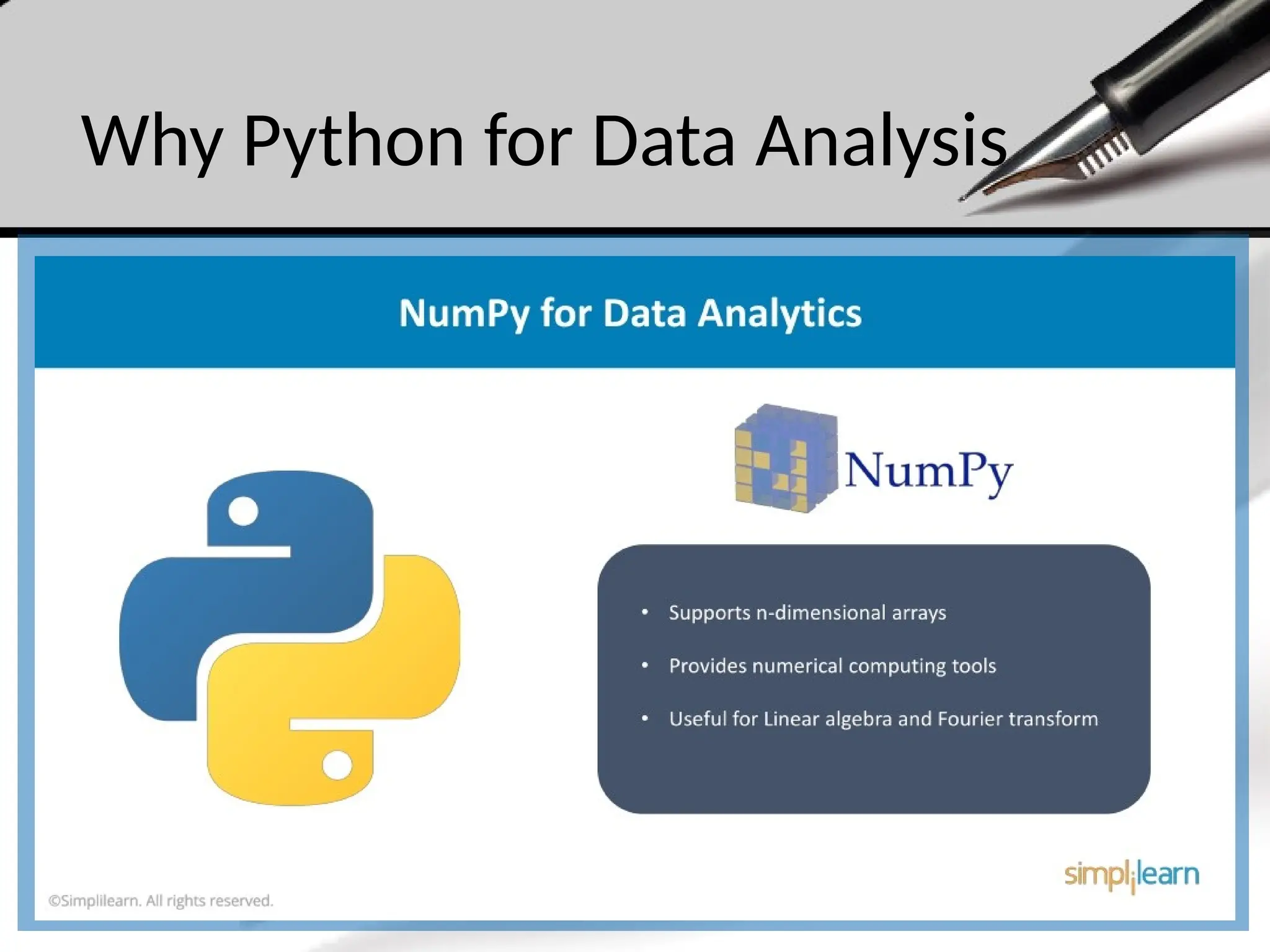 Why Python for Data Analysis
 