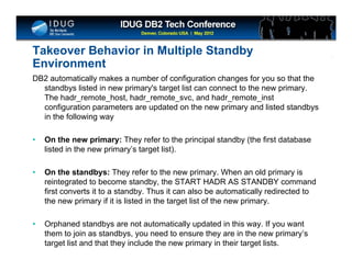DB2 V 10 HADR Multiple Standby | PDF