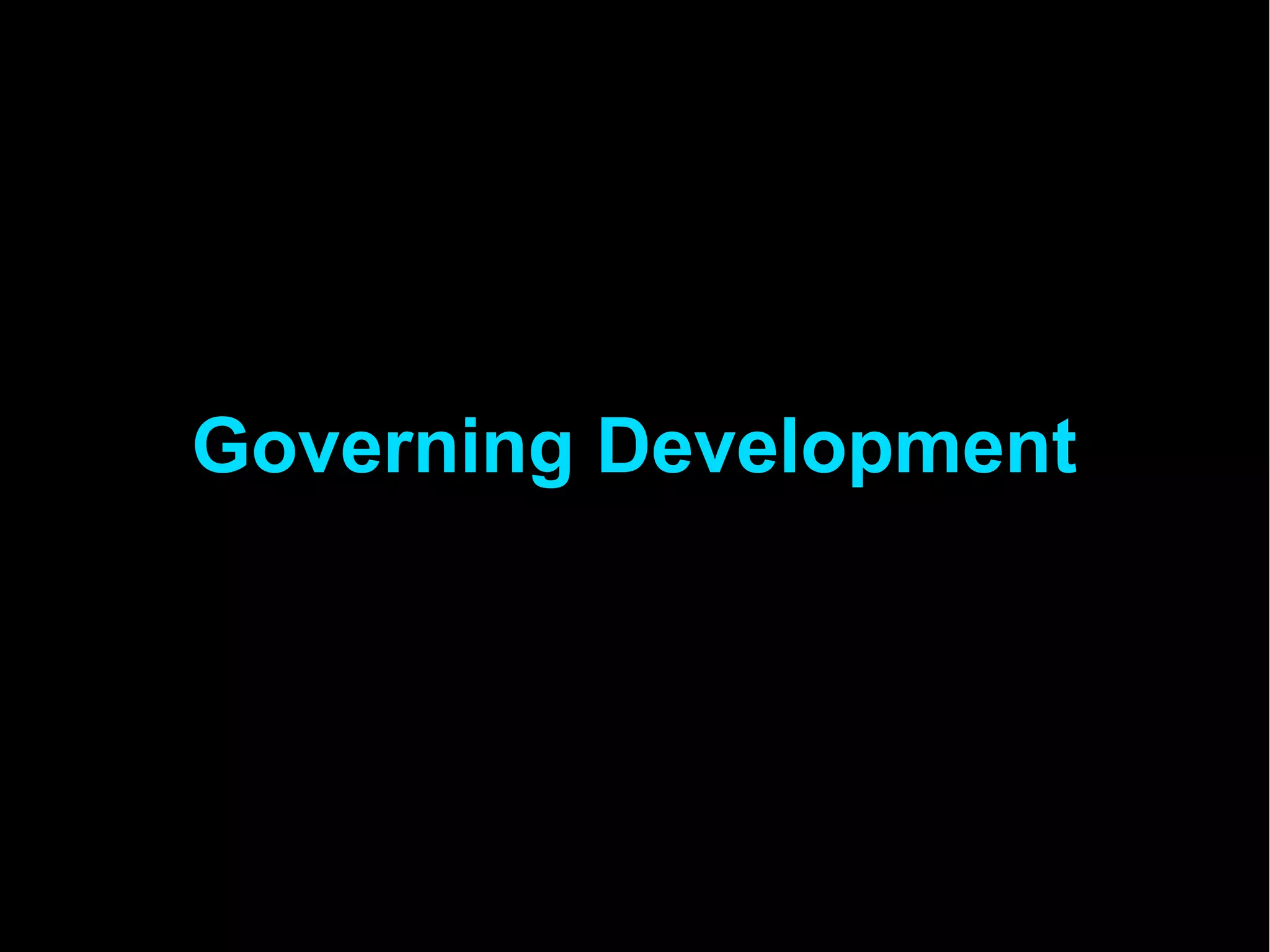 Governing Development