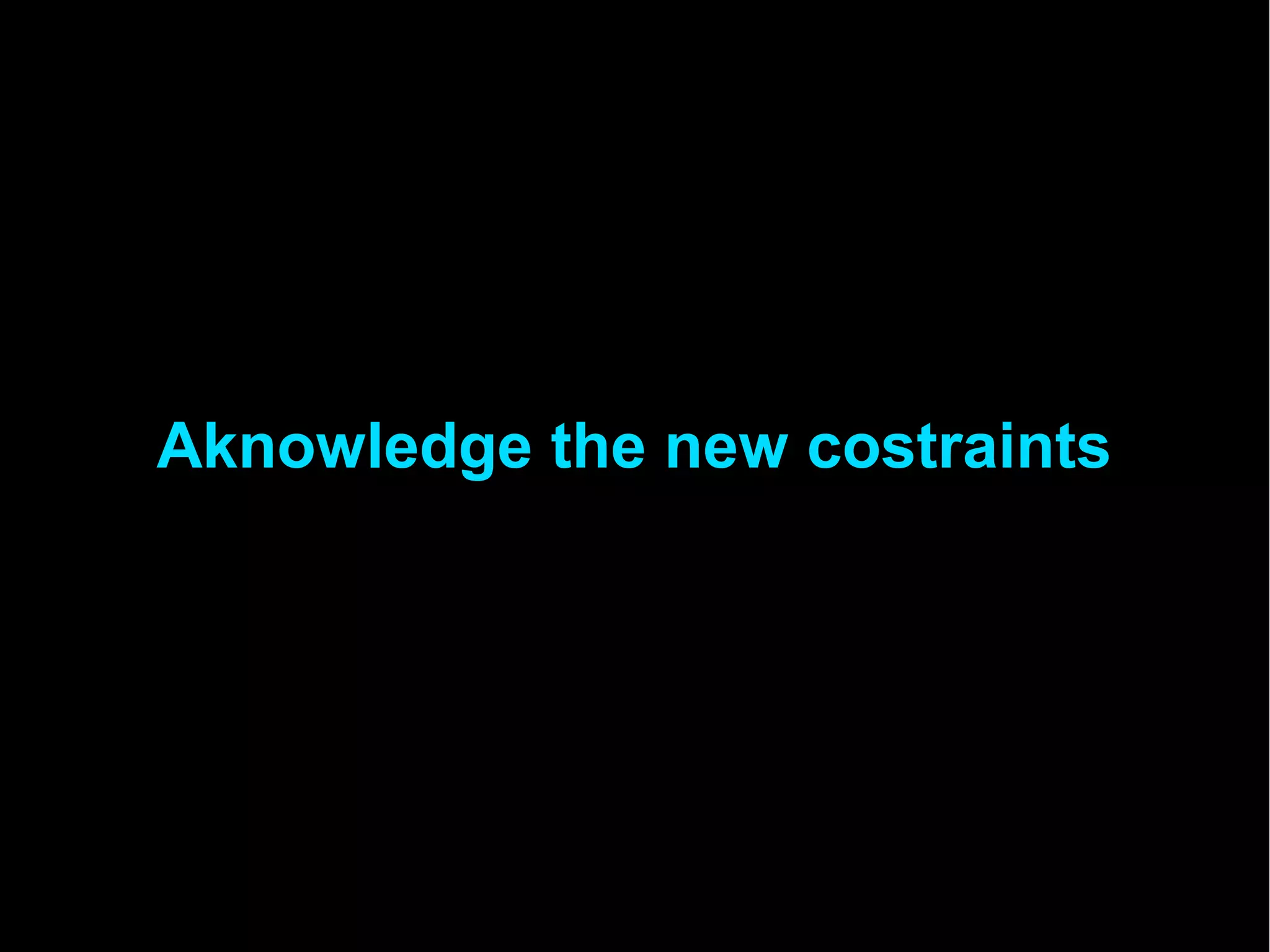 Aknowledge the new costraints