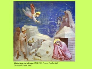 Giotto.   Joachim's Dream.  1304-1306. Fresco. Capella degli Scrovegni, Padua, Italy.  