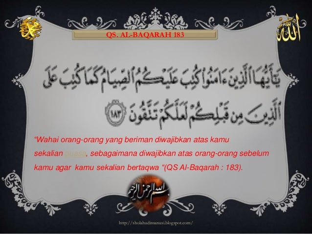 Dalil Tentang Shaum Ramadhan